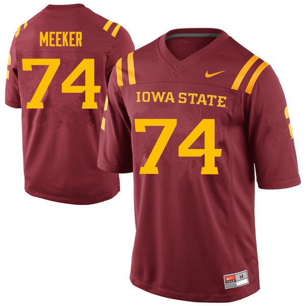 Iowa State Cyclones Men's #74 Bryce Meeker Nike NCAA Authentic Cardinal College Stitched Football Jersey VX42M66CF